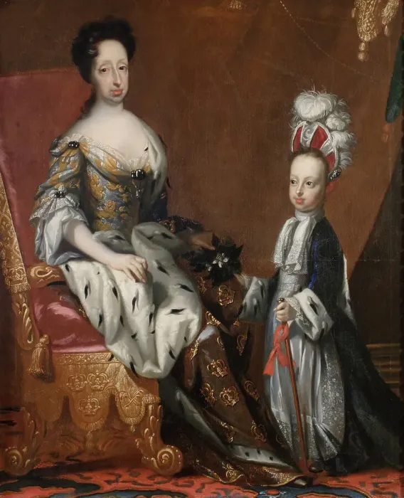 Framed Print : Hedvig Eleonora, 1636-1715, Queen of Sweden and Karl Fredrik, 1700-1739, Duke of Holstein, 1704. Creator: David von Krafft Framed Print : Hedvig Eleonora, 1636-1715, Queen of Sweden and Karl Fredrik, 1700-1739, Duke of Holstein, 1704. Creator: David von Krafft