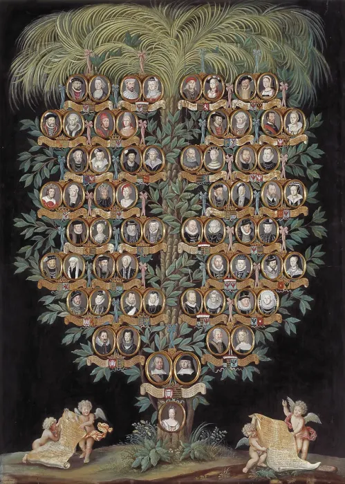 Framed Print : Hedvig Eleonora, Queen of Sweden, family tree, 1704. Creator: Eric Utterhielm Framed Print : Hedvig Eleonora, Queen of Sweden, family tree, 1704. Creator: Eric Utterhielm