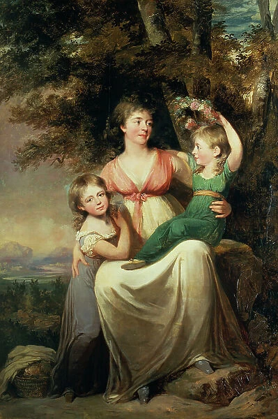 Hedvig Wegelin (1766-1842), married Tersmeden with daughters, late 18th-early 19th century. Creator: Carl Fredrik von Breda