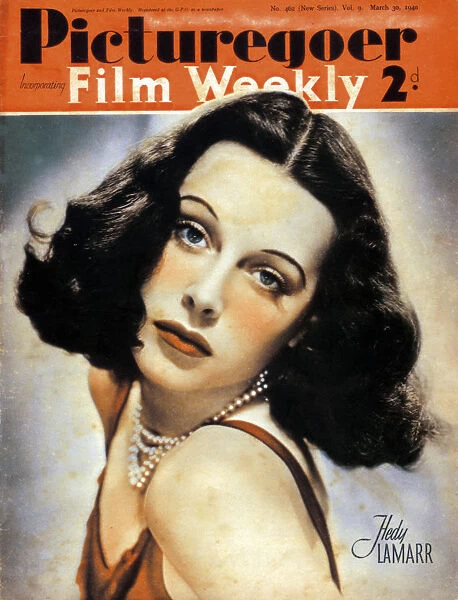 Hedy Lamarr (1914-2000), Austrian-born American actress, 1940