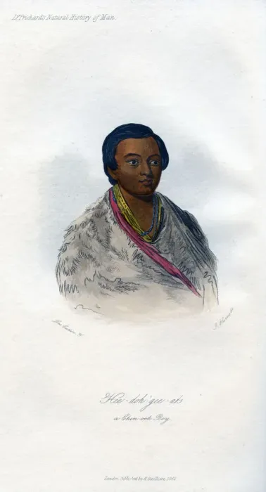 Framed Print : Hee-doh-gee-ats, a Chin-ook Boy, 1848. Artist: Harris Framed Print : Hee-doh-gee-ats, a Chin-ook Boy, 1848. Artist: Harris