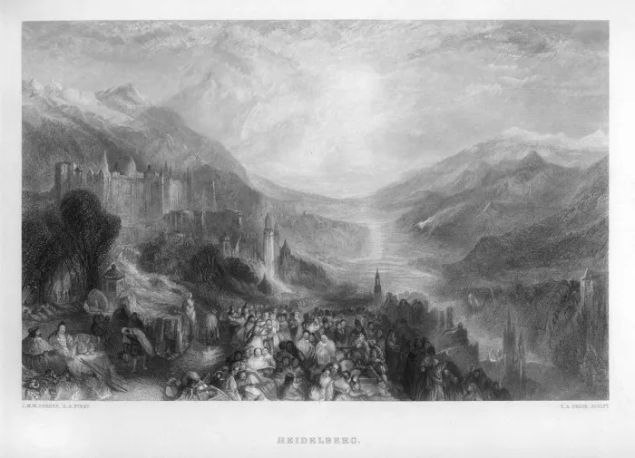 Framed Print : Heidelberg, 19th century. Artist: TA Prior Framed Print : Heidelberg, 19th century. Artist: TA Prior