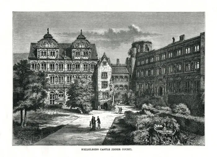 Framed Print : Heidelberg Castle, Germany, 1879. Artist: Charles Barbant Framed Print : Heidelberg Castle, Germany, 1879. Artist: Charles Barbant