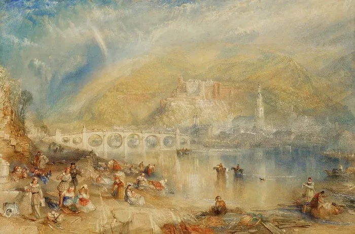 Framed Print : Heidelberg, with a Rainbow. Creator: Turner, Joseph Mallord William (1775-1851) Framed Print : Heidelberg, with a Rainbow. Creator: Turner, Joseph Mallord William (1775-1851)