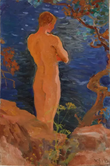 Framed Print : Heikki on the Shore, 1916-1929. Creator: Venny Soldan-Brofeldt Framed Print : Heikki on the Shore, 1916-1929. Creator: Venny Soldan-Brofeldt