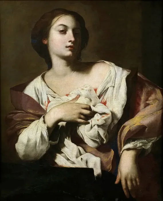 Framed Print : Heilige Agatha, c. 1640. Creator: Guarino (Guarini), Francesco (1611-1651) Framed Print : Heilige Agatha, c. 1640. Creator: Guarino (Guarini), Francesco (1611-1651)