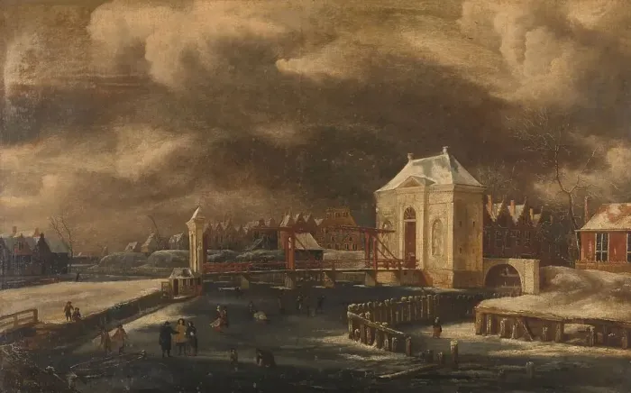 Framed Print : The Heiligewegspoort, Amsterdam, in Winter, 1660-1680. Creator: Jan van Kessel Framed Print : The Heiligewegspoort, Amsterdam, in Winter, 1660-1680. Creator: Jan van Kessel