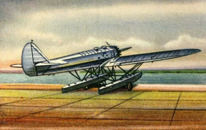 Framed Print : Heinkel He 12 seaplane, 1920s, (1932). Creator: Unknown Framed Print : Heinkel He 12 seaplane, 1920s, (1932). Creator: Unknown