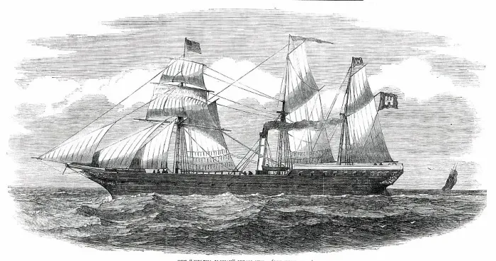 Framed Print : The Helena Sloman Steam-Ship, 1850. Creator: Unknown. The Helena Sloman Steam-Ship, 1850. Creator: Unknown Framed Print : The Helena Sloman Steam-Ship, 1850. Creator: Unknown. The Helena Sloman Steam-Ship, 1850. Creator: Unknown