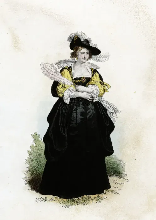 Framed Print : Helene Fourment, second wife of Rubens, engraving, 1870 Framed Print : Helene Fourment, second wife of Rubens, engraving, 1870