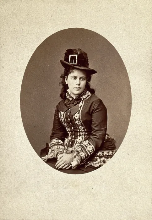 Framed Print : Helene de Lesseps, 1878. Creator: Mathieu Deroche Framed Print : Helene de Lesseps, 1878. Creator: Mathieu Deroche