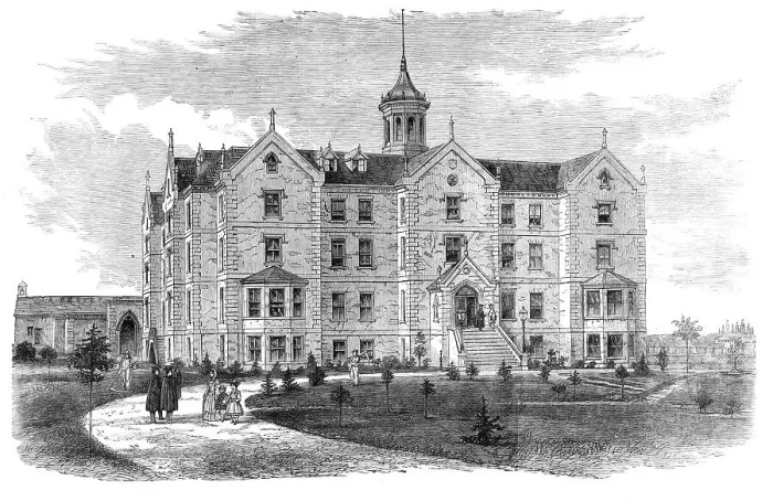 Framed Print : The Hellmuth College at London, Ontario, Canada West, 1870. Creator: Unknown Framed Print : The Hellmuth College at London, Ontario, Canada West, 1870. Creator: Unknown