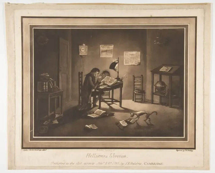 Framed Print : Helluones librorum (Bookworms), November 10, 1786. Creator: John Kirby Baldrey Framed Print : Helluones librorum (Bookworms), November 10, 1786. Creator: John Kirby Baldrey