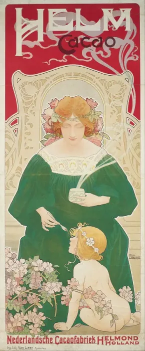Framed Print : Helm Cacao. Artist: Privat-Livemont, Henri (1861?1936) Framed Print : Helm Cacao. Artist: Privat-Livemont, Henri (1861?1936)