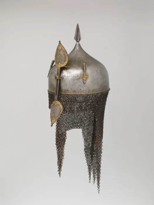 Framed Print : Helmet, Indian, Deccan, possibly Golconda, 17th-18th century. Creator: Unknown Framed Print : Helmet, Indian, Deccan, possibly Golconda, 17th-18th century. Creator: Unknown