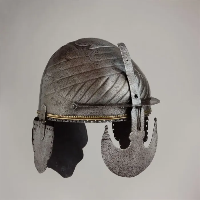 Framed Print : Helmet, Indian, Deccan, probably Bijapur (Vijayapur), 17th century. Creator: Unknown Framed Print : Helmet, Indian, Deccan, probably Bijapur (Vijayapur), 17th century. Creator: Unknown