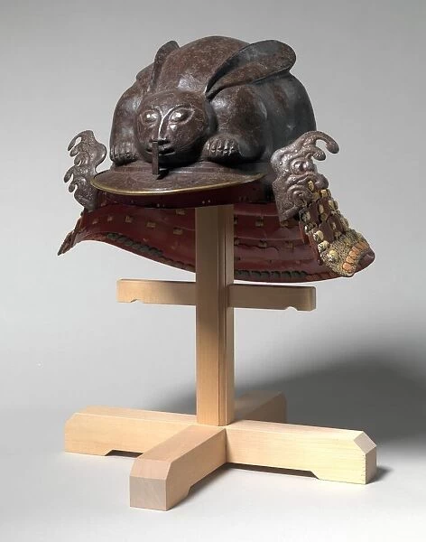 Helmet in the Shape of a Crouching Rabbit, Japanese, 17th century. Creator: Unknown