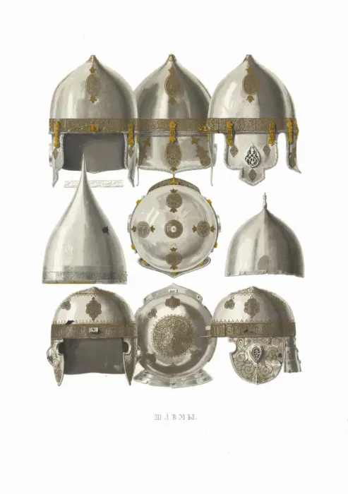 Framed Print : Helmets. From the Antiquities of the Russian State, 1849-1853 Framed Print : Helmets. From the Antiquities of the Russian State, 1849-1853