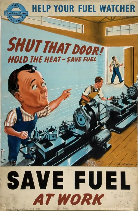 Framed Print : Help your fuel watcher save fuel at work, 1939 and 1946 Framed Print : Help your fuel watcher save fuel at work, 1939 and 1946