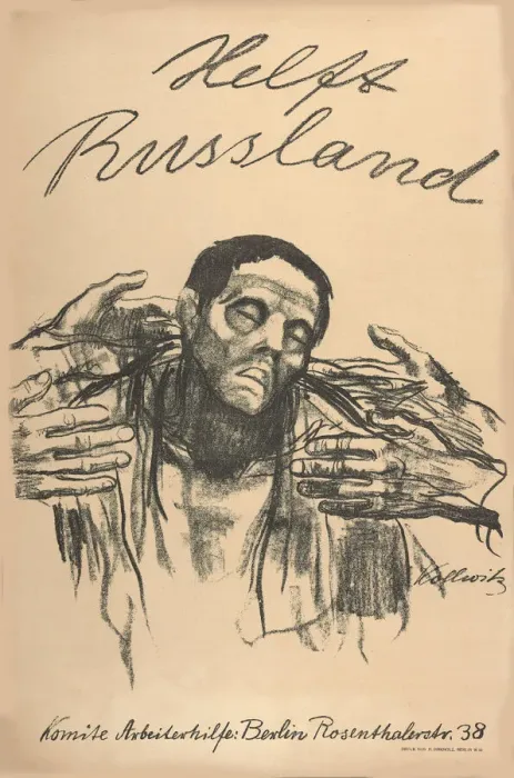 Framed Print : Help Russia, 1921. Creator: Kollwitz, Kathe (1867-1945) Framed Print : Help Russia, 1921. Creator: Kollwitz, Kathe (1867-1945)