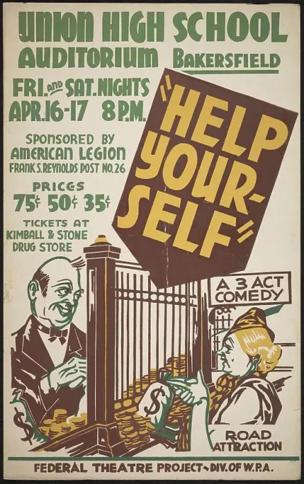 Framed Print : Help Yourself, Bakersfield, [193-]. Creator: Unknown