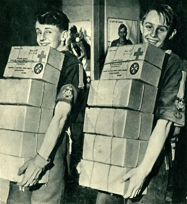 Framed Print : Helping the Prisoners of War Parcels Scheme, 1944. Creator: Unknown Framed Print : Helping the Prisoners of War Parcels Scheme, 1944. Creator: Unknown