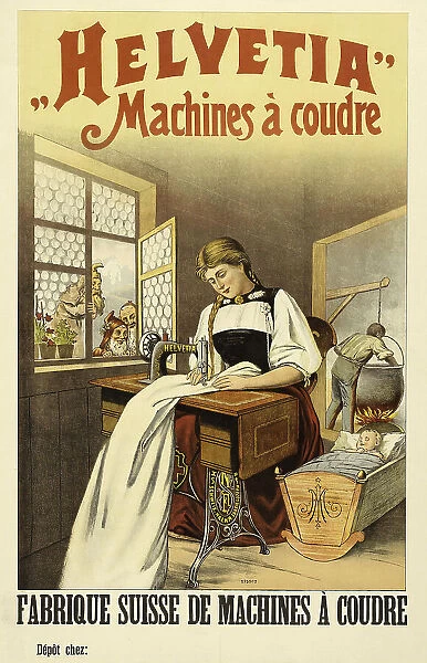 Helvetia, machines à coudre, 1890. Creator: Anonymous