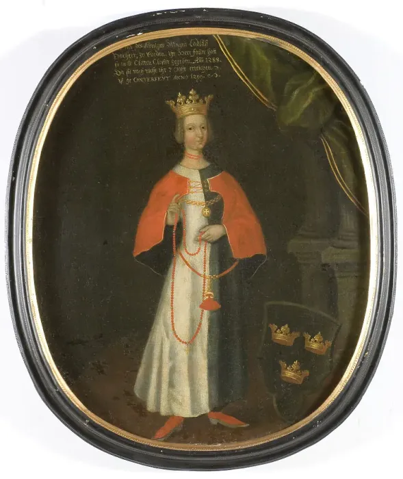 Framed Print : Helvig Queen of Sweden Princess of Holstein, c14th century. Creator: Anon Framed Print : Helvig Queen of Sweden Princess of Holstein, c14th century. Creator: Anon