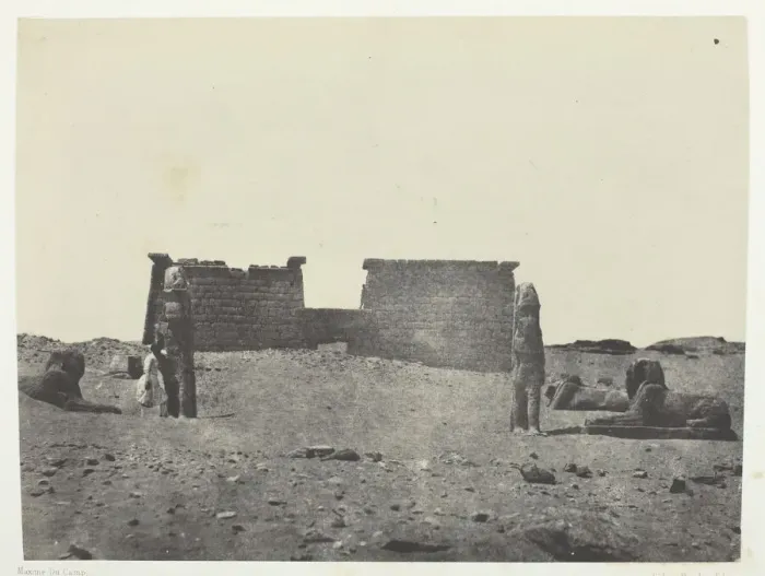 Framed Print : Hemi-Speos De Seboua, Dromos;Nubie, 1849 / 51, printed 1852 Framed Print : Hemi-Speos De Seboua, Dromos;Nubie, 1849 / 51, printed 1852
