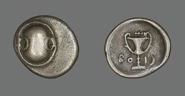 Hemidrachm (Coin) Depicting a Boeotian Shield, about 338-315 BCE. Creator: Unknown