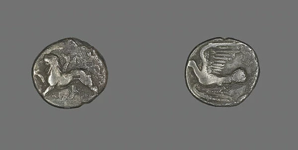 Hemidrachm (Coin) Depicting a Chimera, 400-300 BCE. Creator: Unknown