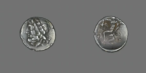 Hemidrachm (Coin) Depicting the God Zeus, late 4th century BCE. Creator: Unknown