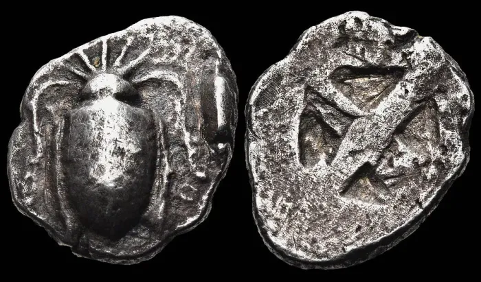 Framed Print : Hemidrachm. Keos (Cyclades), c 510-c 500 BC. Creator: Numismatic, Ancient Coins Framed Print : Hemidrachm. Keos (Cyclades), c 510-c 500 BC. Creator: Numismatic, Ancient Coins