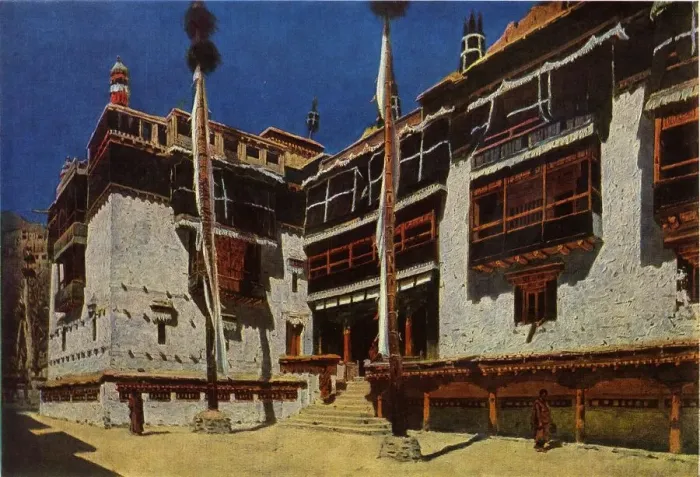 Framed Print : Hemis Monastery in Ladakh, 1875, (1965). Creator: Vasily Vereshchagin Framed Print : Hemis Monastery in Ladakh, 1875, (1965). Creator: Vasily Vereshchagin