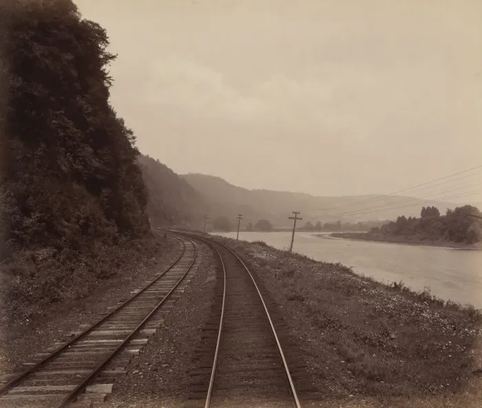 Framed Print : Hemlock Run Curve, Near Towanda, c. 1895. Creator: William H Rau