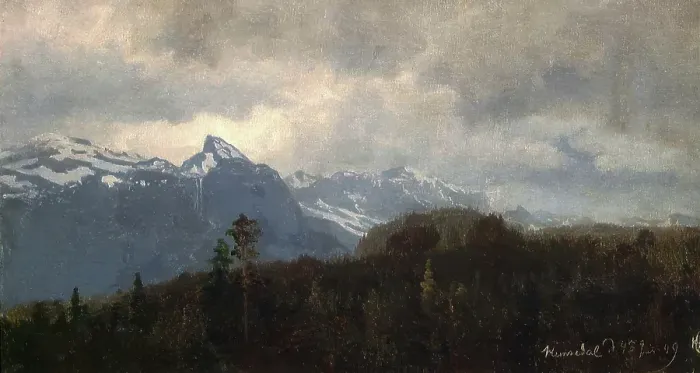 Framed Print : From Hemsedal, 1849. Creator: Hans Gude Framed Print : From Hemsedal, 1849. Creator: Hans Gude