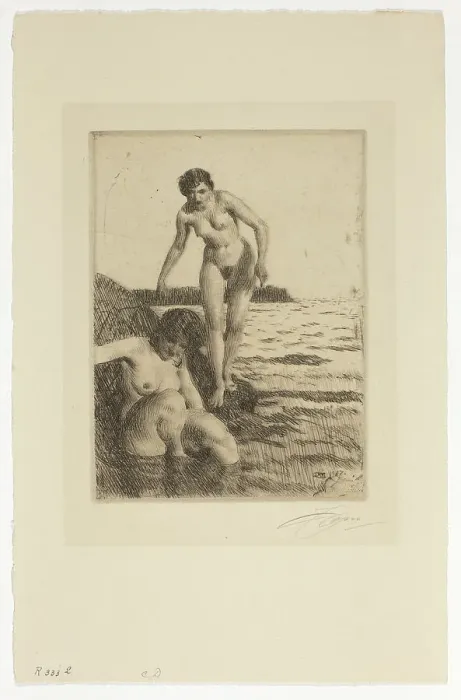 Framed Print : On Hemsö Island, 1917. Creator: Anders Leonard Zorn Framed Print : On Hemsö Island, 1917. Creator: Anders Leonard Zorn