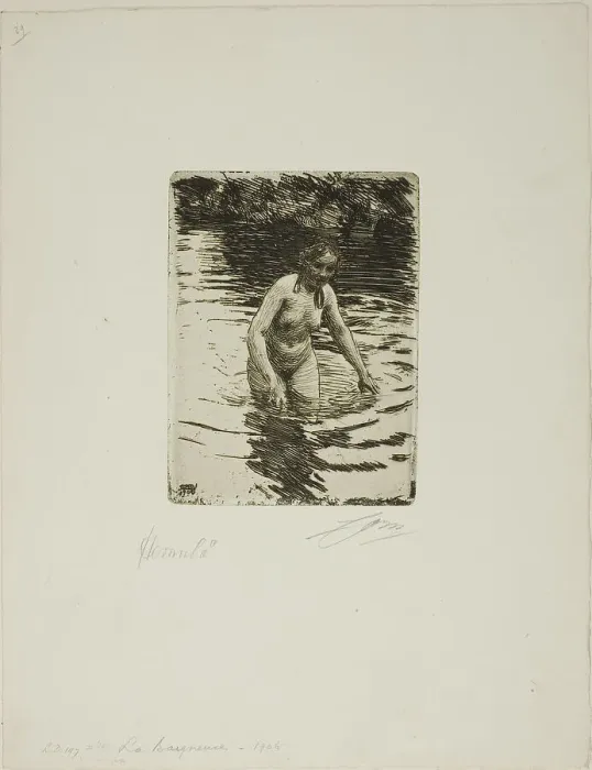 Framed Print : Hemulå II, 1906. Creator: Anders Leonard Zorn Framed Print : Hemulå II, 1906. Creator: Anders Leonard Zorn