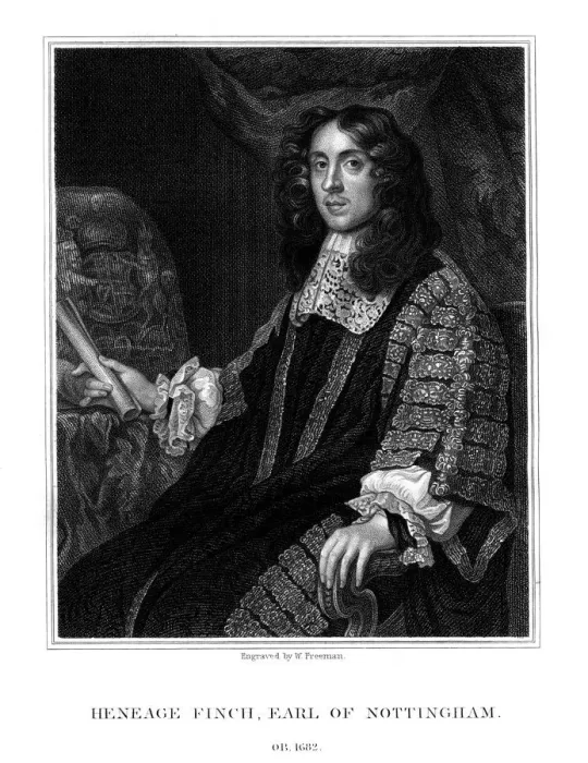 Framed Print : Heneage Finch, 1st Earl of Nottingham, Lord Chancellor of England, (1824). Artist: W Freeman Framed Print : Heneage Finch, 1st Earl of Nottingham, Lord Chancellor of England, (1824). Artist: W Freeman