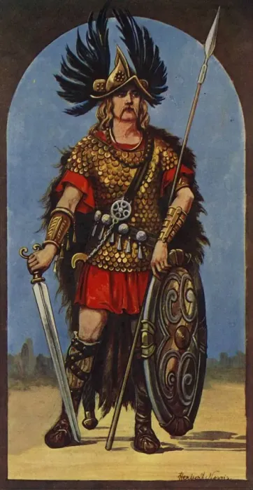 Framed Print : Hengist, Chief of the Angles (A. D. 449), 1924. Creator: Herbert Norris Framed Print : Hengist, Chief of the Angles (A. D. 449), 1924. Creator: Herbert Norris
