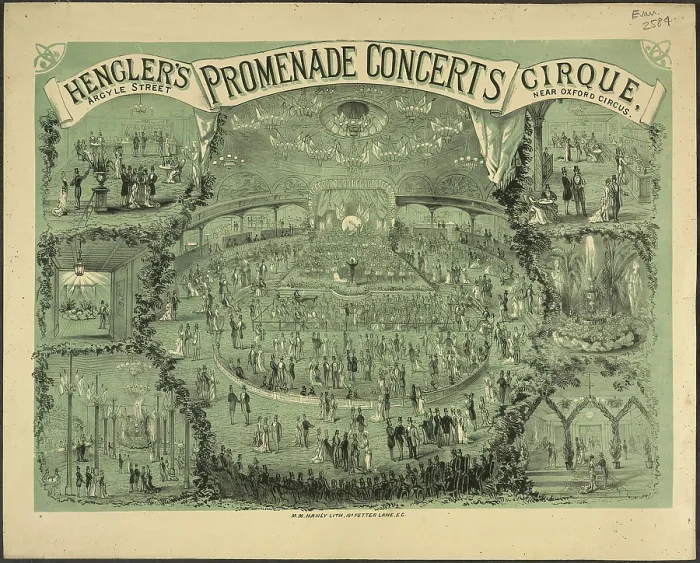 Framed Print : Henglers promenade concerts, c1880. Creator: Unknown Framed Print : Henglers promenade concerts, c1880. Creator: Unknown