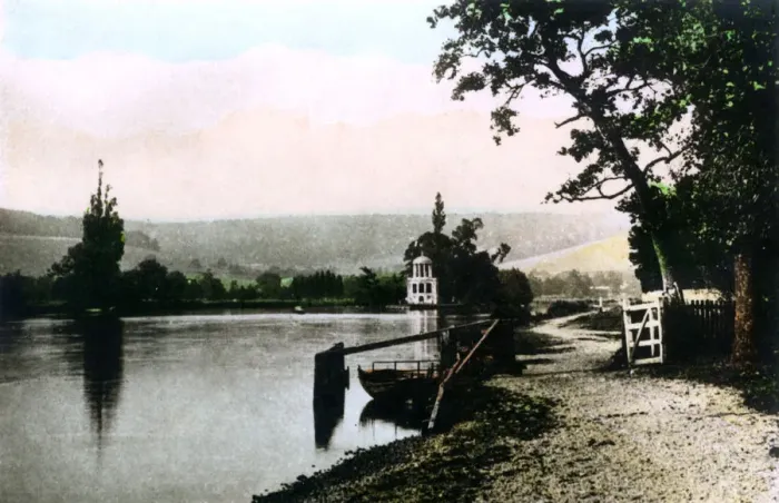 Framed Print : Henley Regatta Island, 20th Century. Artist: Cavenders Ltd Framed Print : Henley Regatta Island, 20th Century. Artist: Cavenders Ltd