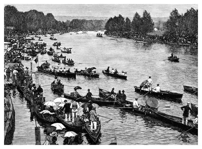 Framed Print : Henley Regatta, Oxfordshire, 1882