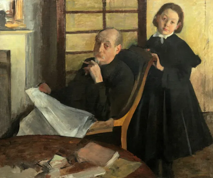 Framed Print : Henri Degas and His Niece Lucie Degas (The Artists Uncle and Cousin), 1875 / 76 Framed Print : Henri Degas and His Niece Lucie Degas (The Artists Uncle and Cousin), 1875 / 76