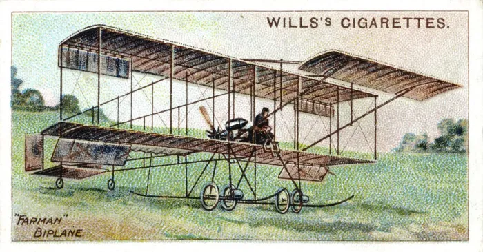 Framed Print : Henri Farman in the Farman biplane, French aviator and aircraft constructor, c1909 Framed Print : Henri Farman in the Farman biplane, French aviator and aircraft constructor, c1909