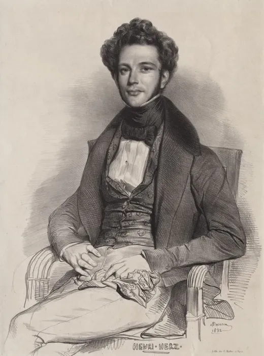 Framed Print : Henri Herz, Pianist, 1832. Creator: Achille Deveria (French, 1800-1857) Framed Print : Henri Herz, Pianist, 1832. Creator: Achille Deveria (French, 1800-1857)