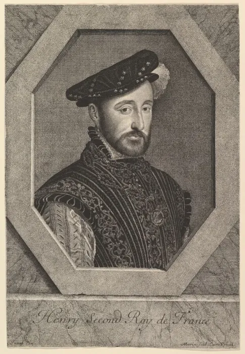 Framed Print : Henri II, roi de France. Creator: Jean Morin Framed Print : Henri II, roi de France. Creator: Jean Morin