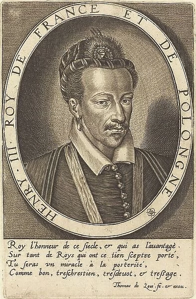 Henri III, King of France. Creator: Thomas de Leu