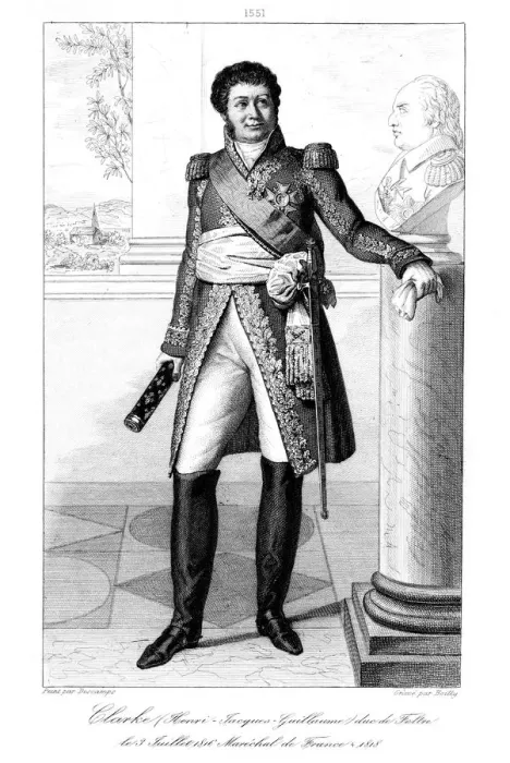 Framed Print : Henri Jacques-Guillaume Clarke (1765-1818), duc de Feltre and Marshal of France, 1839. Artist: Julien Leopold Boilly