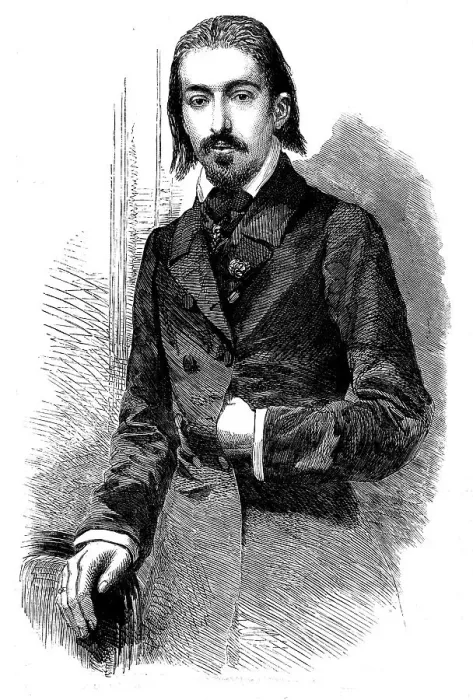 Framed Print : Henri Wieniawski, the Celebrated Violinist at Jullien's Concerts - from a photograph by Mayall, 1858 Creator: Unknown Framed Print : Henri Wieniawski, the Celebrated Violinist at Jullien's Concerts - from a photograph by Mayall, 1858 Creator: Unknown